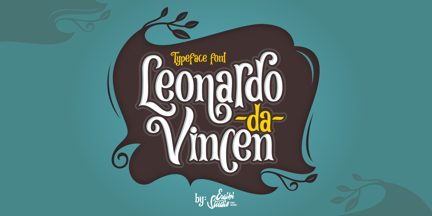 Пример шрифта Leonardo da Vincen
